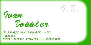 ivan doppler business card